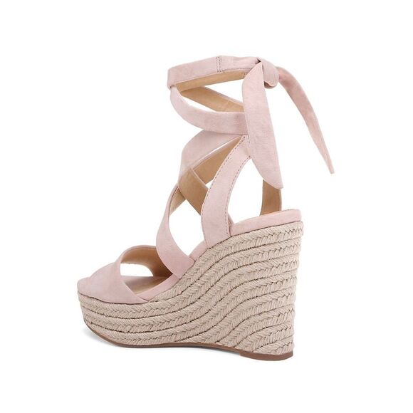 SPLENDID Womens Beige Tessie Round Toe Wedge Leather Espadrille Shoes 6 M - Picture 2 of 4